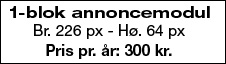 1 blok annoncemodul
